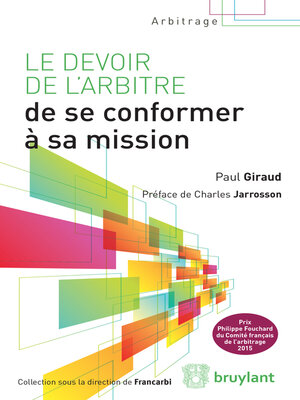 cover image of Le devoir de l'arbitre de se conformer à sa mission